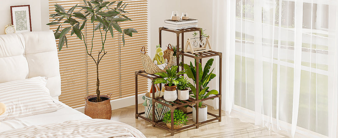 Bamworld - Soporte Esquinero para Plantas: La Mejor Forma de Decorar y Organizar tus Espacios
